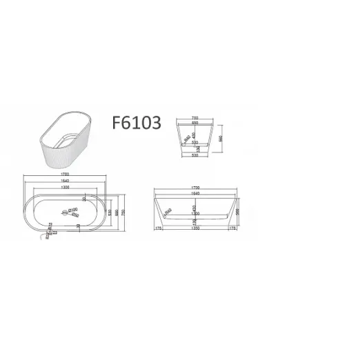 Ванна FRANK F6103 Black/Black