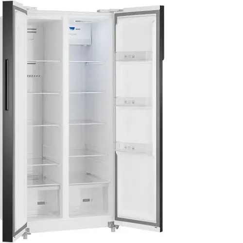 Холодильник WEISSGAUFF WSBS 500 Inverter NoFrost White Rock Glass