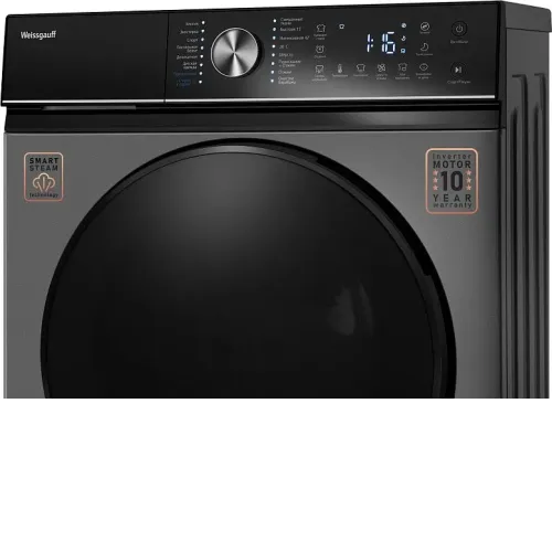 Стиральная машина WEISSGAUFF WM 47147 DC Inverter Steam Silver