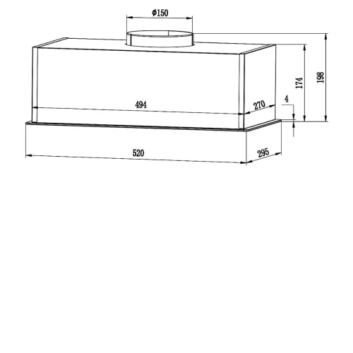 Вытяжка WEISSGAUFF BOX 850 Touch Black Glass