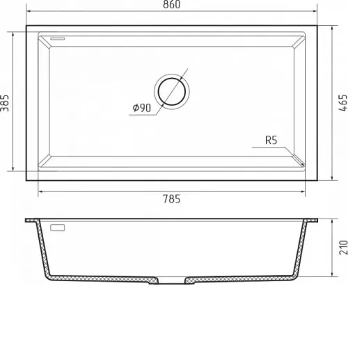 Кухонная мойка RIVELATO STRIA 8679 Calcestruzzo