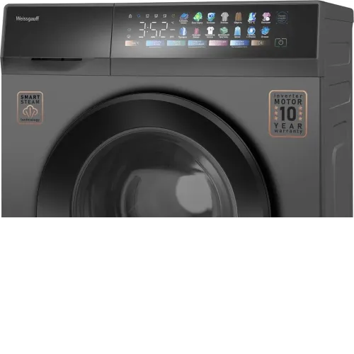 Стиральная машина WEISSGAUFF WM 39107 Full Touch Inverter Steam Grey