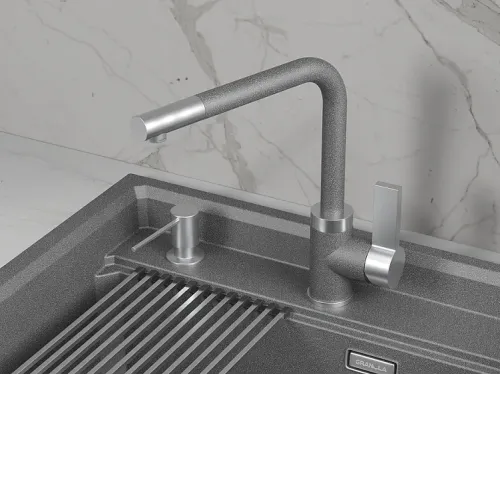 Смеситель GRANULA 5504 графит