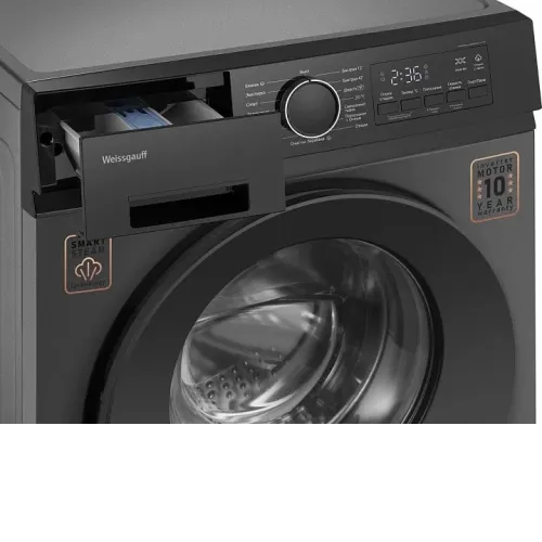 Стиральная машина WEISSGAUFF WM 48128 Inverter Steam Grey