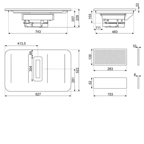 Варочная поверхность SMEG HHSL7844X