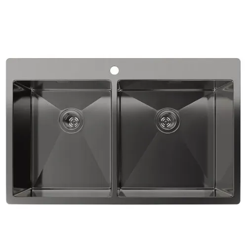 Кухонная мойка RIVELATO Rinox 8050 B2 PVD black