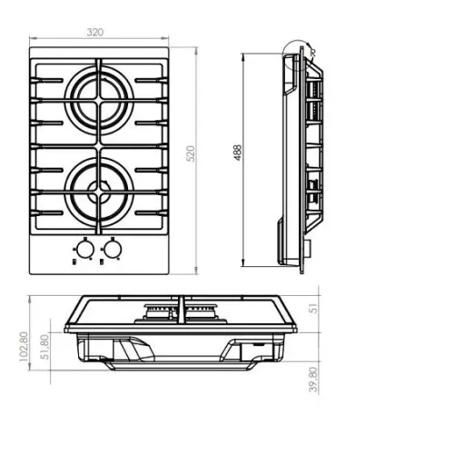 Варочная поверхность KONIGIN Flash 302 BK