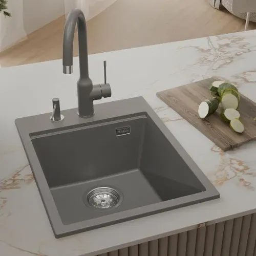 Кухонная мойка RIVELATO TESORO 405 grigio metallizz