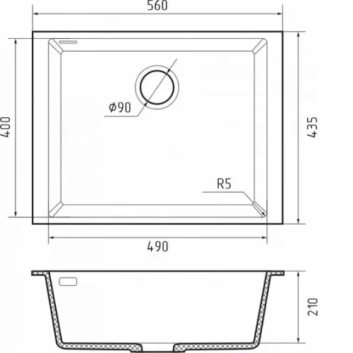 Кухонная мойка RIVELATO STRIA 5649 Bianco latte