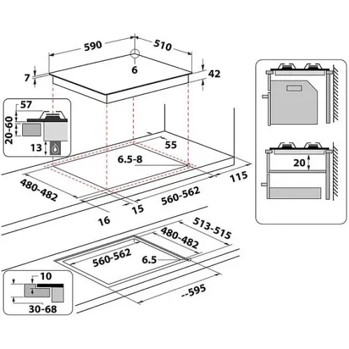 Варочная поверхность WHIRLPOOL AKT625/WH