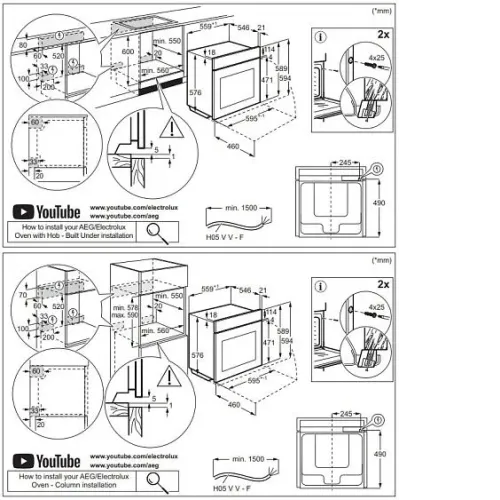 Духовой шкаф AEG TE7PB63ZAB