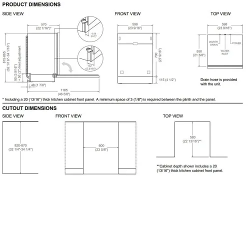 Посудомоечная машина BERTAZZONI DW60S3IAPSC
