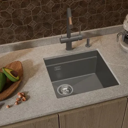 Кухонная мойка RIVELATO LINO 454-L grigio metallizz