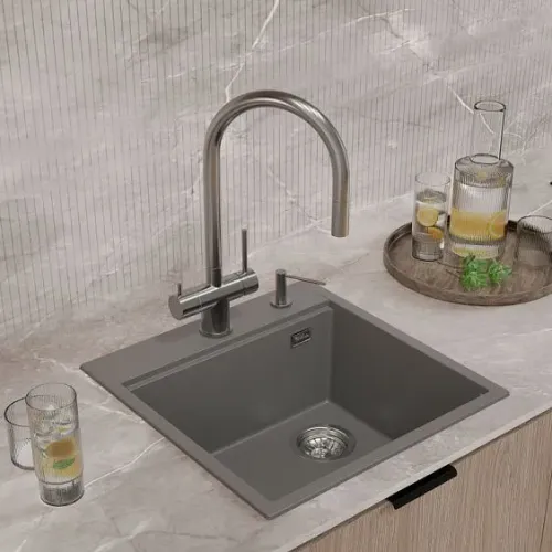 Кухонная мойка RIVELATO TESORO 505-R grigio metallizz