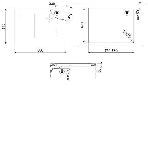 Варочная поверхность SMEG SIM3864N