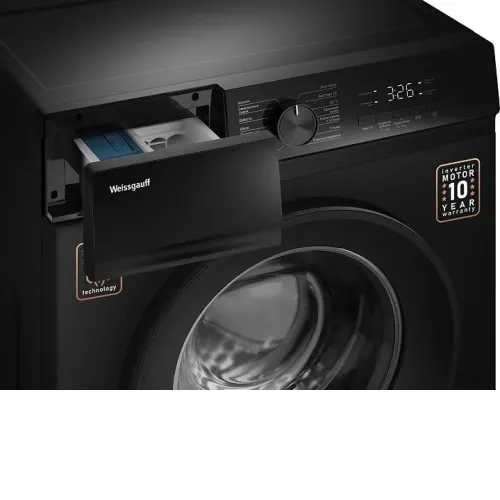 Стиральная машина WEISSGAUFF WM 39106 Inverter Steam Black
