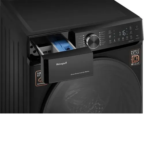 Стиральная машина WEISSGAUFF WM 59411 Direct Drive Inverter Steam Matt Black