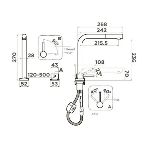 Смеситель OMOIKIRI Nara 2 Plus-S-LG (4994487)