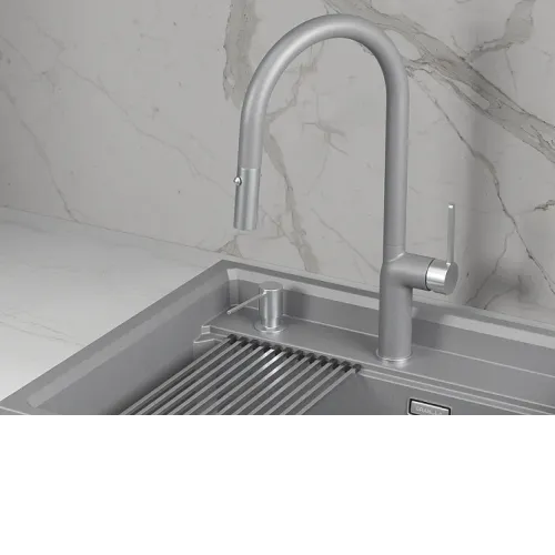 Смеситель GRANULA 9010 алюминиум