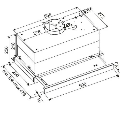 Вытяжка GORENJE TH60E8SGB