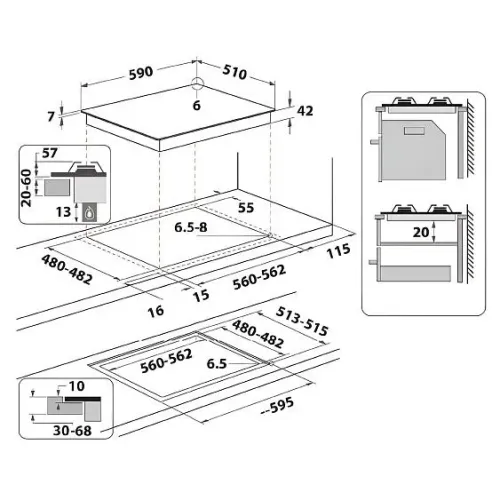 Варочная поверхность WHIRLPOOL AKT625/NB1