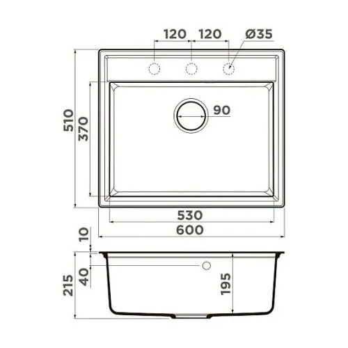 Кухонная мойка OMOIKIRI Daisen 60-ES (4997495)