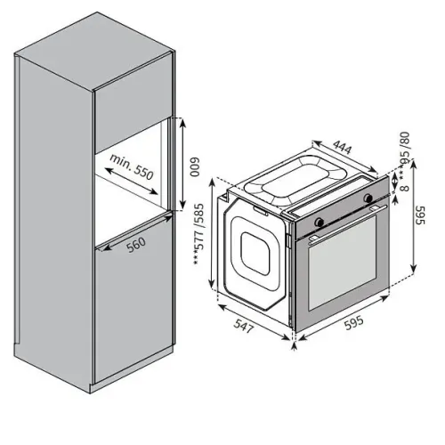 Духовой шкаф KRAFT KF-OF7204B