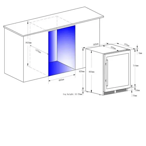 Винный шкаф CLIMADIFF CBU50D2B