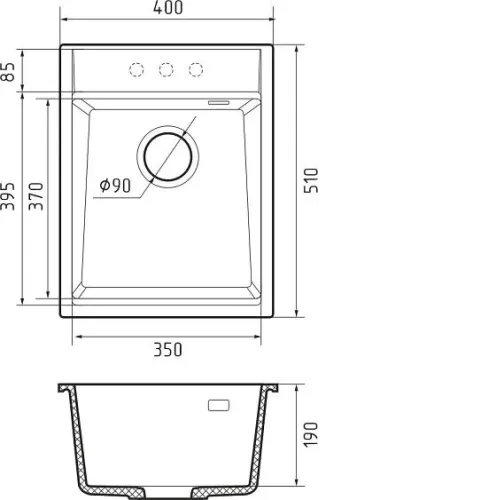 Кухонная мойка RIVELATO TESORO 405 antracite
