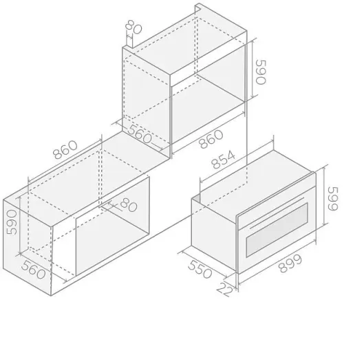 Духовой шкаф ELICA VIRTUS MULTI 90 TFT BL (PRF0191768A)