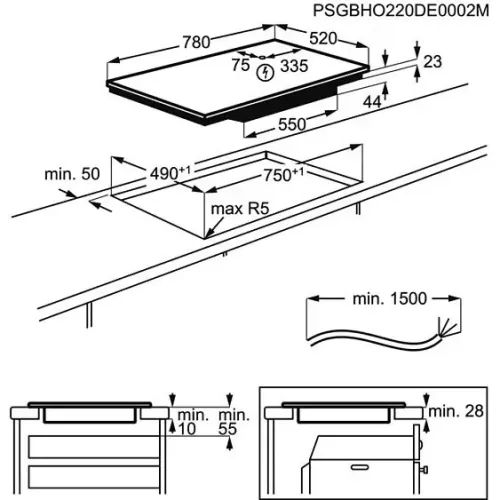 Варочная поверхность ELECTROLUX EIS87453IZ