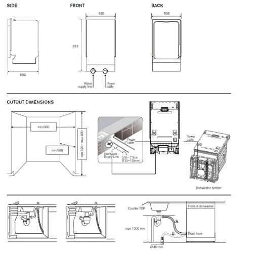 Посудомоечная машина BERTAZZONI DW60EPRS