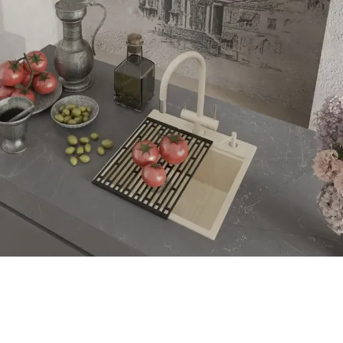 Кухонная мойка RIVELATO TESORO 505-L beige scuro