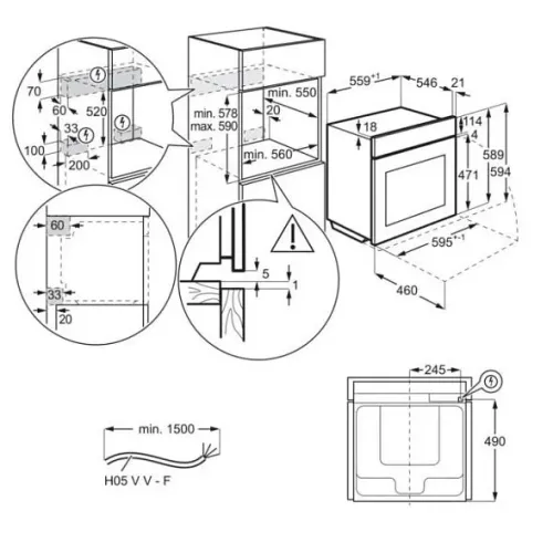 Духовой шкаф ELECTROLUX KOBCS31X