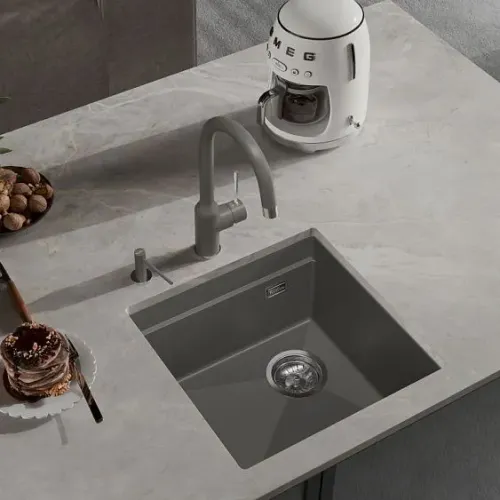 Кухонная мойка RIVELATO LINO 454-R grigio metallizz