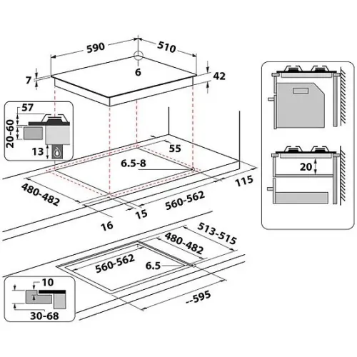 Варочная поверхность WHIRLPOOL AKT616/NB