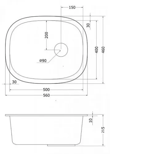 Кухонная мойка EMAR EMQ-1560.P берилл