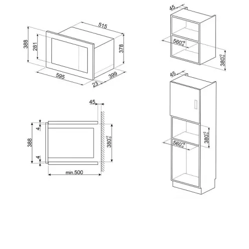 Микроволновая печь SMEG FMI225BI