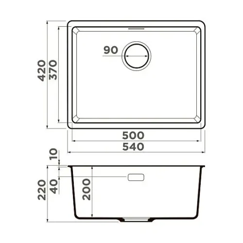 Кухонная мойка OMOIKIRI Kata 54-U-WH (4997519)