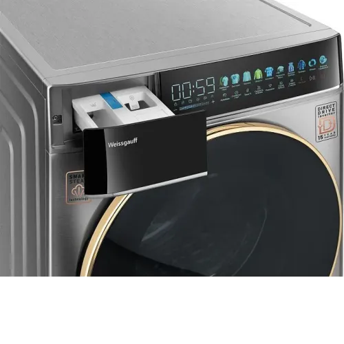 Стиральная машина WEISSGAUFF WM 58411 Direct Drive Inverter Premium Steam Steel