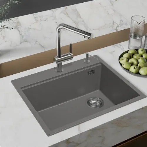 Кухонная мойка RIVELATO TESORO 605-R grigio metallizz