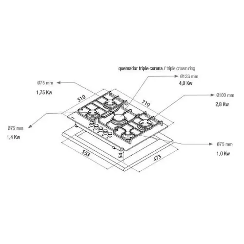 Варочная поверхность PANDO PGA-4371