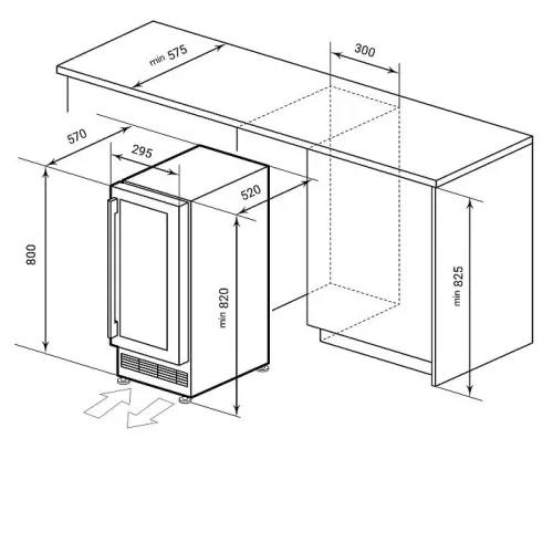 Винный шкаф LEX LWD3020BL