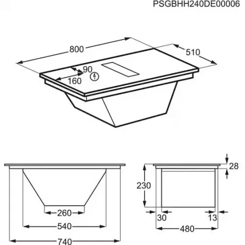 Варочная поверхность AEG TH84CB03CB