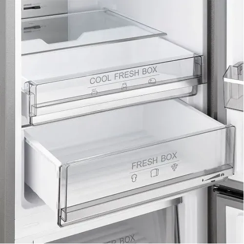 Холодильник WEISSGAUFF WRK 2000 Total NoFrost Inverter Beige Glass