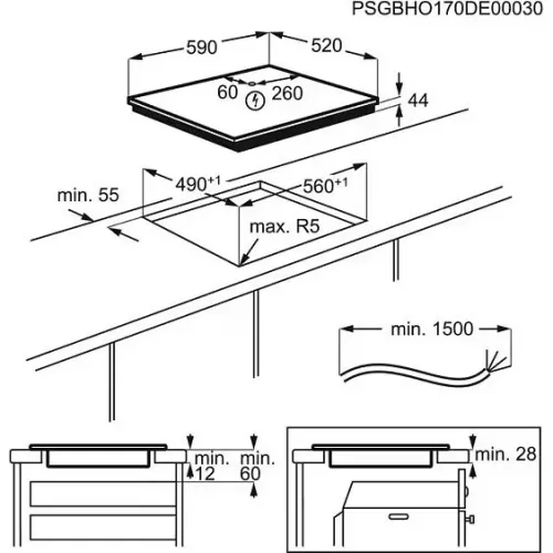 Варочная поверхность ELECTROLUX LIR60433B
