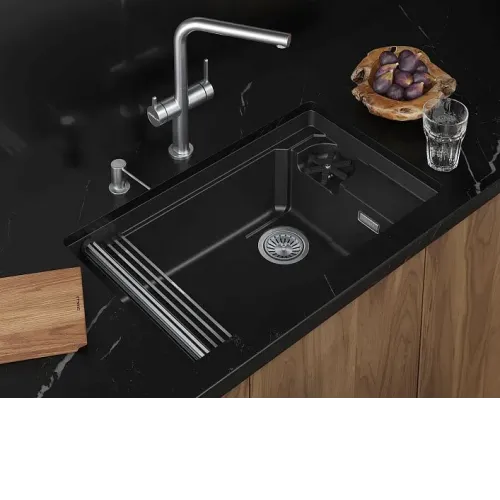Кухонная мойка GRANULA 7309RU шварц