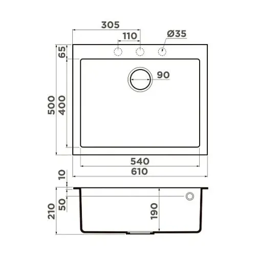Кухонная мойка OMOIKIRI Bosen 61-ES (4997211)