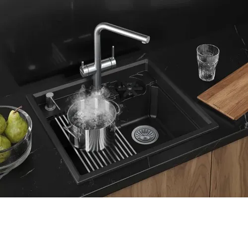 Кухонная мойка GRANULA 5807R шварц