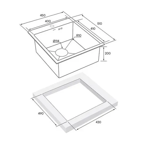 Кухонная мойка PAULMARK Kroner PM214551-BS